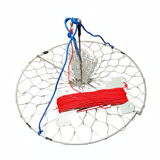 Crab King Stainless Steel Crab Trap with Nylon Bait Mesh